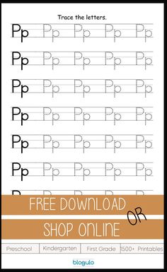 the letter p worksheet is shown with an image of letters and numbers on it