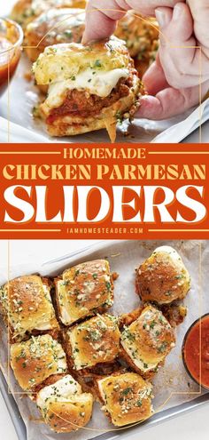 homemade chicken parmesan sliders are the perfect appetizer for any family