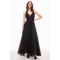 Black (100% Polyester). Gown. Sleeveless. Plunge neck. Back zipper closure. 58" from shoulder to hemline. Imported. Layered Lace Dress, Rent The Runway, Zac Posen, Lace Dress, Zipper, Lace, Black