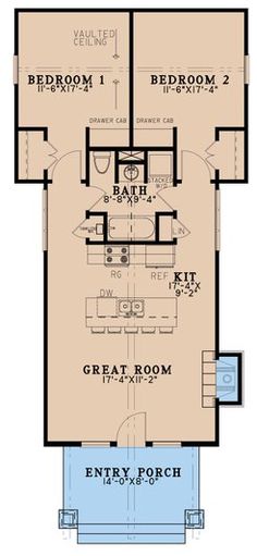 the floor plan for a two story house