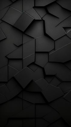 an abstract black background with lots of different shapes and sizes, including the top half of the