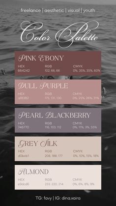 🫐FAVY | контент | Pinterest Mauve Color Palette Hex Codes, Muted Color Palette Aesthetic, 7 Color Palette With Hex Codes, Early Fall Color Palette, Hexcodes Color Palette, Goodnotes Colour Palette, Color Pallets With Hex Codes, Color Schemes With Hex Codes, Colour Palette Hex Codes