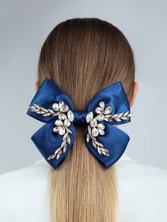 Navy Blue Accessories, Trendy Hair Accessories, Rebecca Black, Blue Accessories, Black Headband, Original Bags, Black Bow, Trendy Hairstyles, Accessories Hair