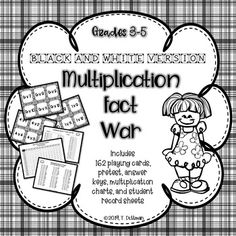 Are you looking for a fun game to motivate your students to practice their multiplication facts and participate in some healthy competition with their classmates? This classic multiplication War card game will be just the activity!     This resource includes 162 playing cards, multiplication charts, pretests, answer keys, and a student progress checklist. The cards are for factors 0-12. For students working on factors 0-9 just remove the cards for factors 10-12. For students that have already ma Games For Multiplication Facts, Multiplication Game, Healthy Competition, Fourth Grade Writing, Perfect Classroom, Math Lab, Math Graphic Organizers, Math Centers Middle School