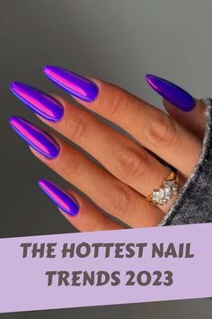 New Nail Colors For 2023, 2023 Nail Trend, Mail Color Trends 2023, Hot Nail Colors For 2023, Top Nails, Spray Paint Nail Design, Gel Nails Bright, Bright And Fun Nails, New Nail Trends 2023 Summer