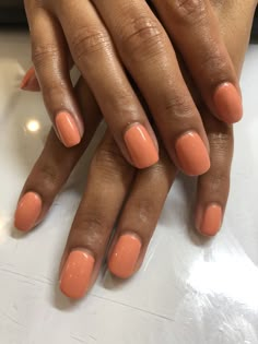 Black Skin Nails, Nail Colors Orange, Dnd Green, Beauty Maintenance Routine, Dnd Gel Nails, Manicure And Pedicure Ideas, Beautiful Fingers, Short Nails Inspo, Beauty Maintenance