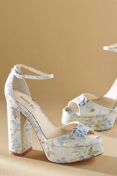 Bella Belle Catarina Platform Heels | Anthropologie Outfits Latina, Necklaces Elegant, Enchanting Jewelry, Reception Dance, Beauty App, Designer Wedding Shoes, Whimsical Accessories, Kawaii Shoes, Routine Skincare