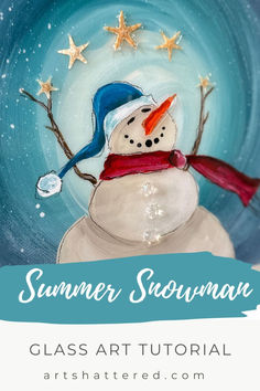 a snowman is shown with the words summer snowman on it