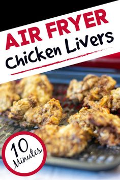 air fryer chicken livers with text overlay