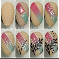 Diy Nail Designs Step By Step, Nail Art Wheel, Bridal Nails Designs, Rose Nail Art, Nail Drawing