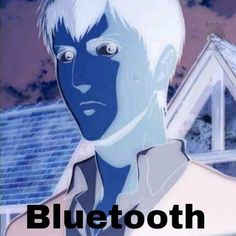 an animated image of a man with white hair and blue eyes looking at the camera