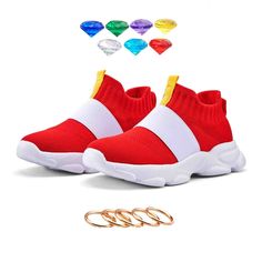 PRICES MAY VARY. Package Include Shoes 5 Rings and 7 Gems for your boy. Boys Sneakers Gonna Run Fast Shoes For Kids Boys Girls Beautiful design, the sole is shock-absorbing, non-slip, wear-resistant and breathable Shock-absorbing, non-slip sole, wear-resistant and breathable Upper Gender: Unisex - suitable for both girls and boys. Sonic Shoes, Winter Running Shoes, Sonic Sonic, Sonic Birthday Parties, Sonic Birthday, Shoes For Boys, Boy And Girl Cartoon, Kids Running Shoes, Shoes For Kids