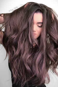 Dark Chocolate Brown Hair, Hair Winter, Rambut Brunette, Brown Hair Color, Lilac Hair, Chocolate Brown Hair, Balayage Blonde, Hair Color Purple