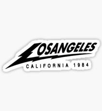 the los angeles chargers logo sticker is shown in black and white, with an orange lightning