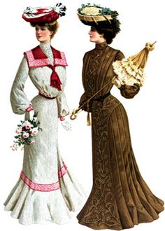 Edwardian Dresses, 1903 Edwardian Era Dress, Edwardian Era Fashion, Edwardian Dresses