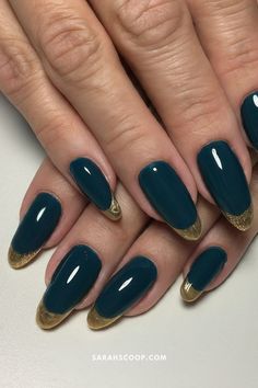 35+ Dark Teal Nail Ideas | Sarah Scoop Dark Teal Nails Designs Fall, Dark Teal Nail Ideas, Turquoise And Black Nails, Dark Teal Nails Designs, Dark Teal Nails, Teal Nail Ideas, Teal Nail Designs, Teal Palette, Matte Nail Colors