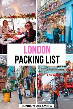 the london packing list is full of things to see and do in one day, including food