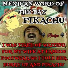 mexican word of the day pikachu