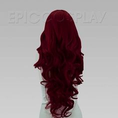 Hair Color Diy At Home, Burgundy Dyed Hair, Hair Diy Color, Burgundy Red Wig, Red Wavy Hair, Red Hair Wig, Dye Your Hair At Home, Blood Red Hair