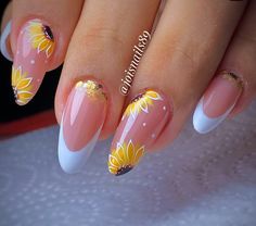 Design For Almond Shape Nails, Almond Shaped Nails Designs Summer, Almond Nails Ideas Summer, Ideas Uñas, Yellow Nail Art, Unghie Sfumate, Yellow Nails Design, 2024 Nails