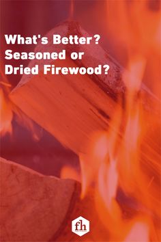 what's better? seasoned or dried firewood? cover image with text overlay