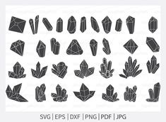 the svg files are designed to be used for creating different shapes and sizes of crystals