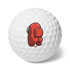 a golf ball with the letter g on it