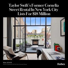 Taylor Swift's former townhouse rental on 23 Cornelia Street that inspired the pop star's now-hit song “Cornelia Street” is listed for $18 million, or available to rent at $45,000 per month or $50,000 per month furnished. West Village Townhouse, Cornelia Street, Street Townhouse, Wooden Garage, Street House, Brick Facade, Casement Windows, West Village, Property For Rent