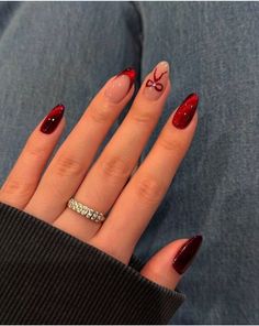 V Day Nails, Vday Nails, Velvet Nails, Short Almond Nails, February Nails, Almond Shape Nails, Nail Designs Valentines, Valentine Nails, Valentines Day Nails