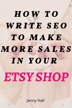 a person holding scissors in their hands with the words how to write so to make more sales in your etsy shop