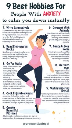 9 best hobbies for people with anxiety to calm you down instantly Best Hobbies, Uppfostra Barn, Losing 40 Pounds, Fun Hobbies, Lose 40 Pounds, Health Awareness