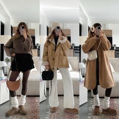 _aurep Zara Aviator Jacket Outfit, Zara Winter Layering Outerwear, Autumn Outfits Ugg Boots, Winter Outfits Aviator Jacket, Styling Ugg Boots, Style Ugg Boots, Brown Aviator Winter Outerwear, Euro Winter