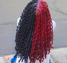 Half And Half Hair Color Locs, Half And Half Locs, Black Hair Locs, Blk Hairstyles, Dread Ideas, Dreadlocks Hairstyle, Loc Goals