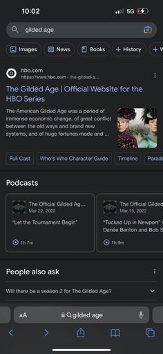 an iphone screen showing the web page for hbo's new show, people also ask