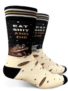 Trash Pandas, My Spirit Animal, Mens Crew Socks, Trash Panda, My Spirit, Racoon, Novelty Socks, S Crew, Spirit Animal