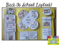 back to school lapbook with pictures and words