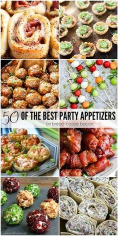 the best party appetizers for any type of celebration, including rolls and desserts