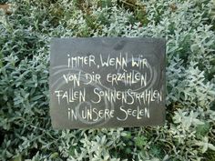 a sign in front of some bushes with writing on it that says inner, vein wir von die gratien