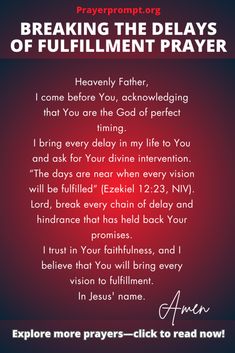 Breaking the Delays of Fulfillment Reconciliation Prayer, Prayer For Deliverance, Better Attitude, Invocation Prayer, Financial Prayers, Godly Relationship Quotes, Prayer Ideas, Financial Blessings