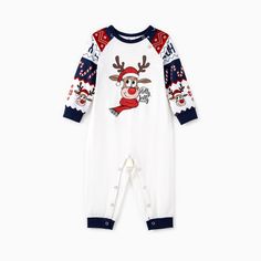 Get into the festive mood with our matching family Christmas pajama sets! Celebrate with your loved ones in these cozy and comfortable pajamas, featuring a playful reindeer design on the top and festive Christmas patterns on the pants.
* Please add each size separately to your shopping cart
* Piece of Product: Each size includes 1 set of pajamas (1 top+1 bottom), or 1 romper, or 1 pet bandana
* Product Features: Family matching pajama sets 
* Fabric Characteristics: Soft and breathable 
* Neckline: Round neck 
* Sleeves: Long raglan sleeves 
* Style: Festive reindeer design on top and Christmas patterns on pants 
* Fit: Regular fit 
* Length: Moderate length 
* Source of Goods: Imported 
* Supplier: PatPat Reindeer Pajamas, Red Nose Reindeer, Baby Size Chart, Comfortable Pajamas, Christmas Pajama Set, Matching Sweaters, Pajamas Sets, Kimono Pattern, Family Christmas Pajamas