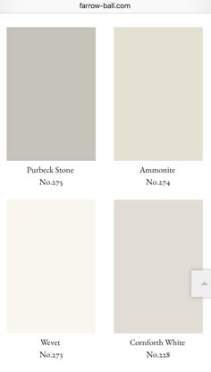 the different shades of paint that are available for each room in this house, including white and