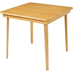 a small wooden table with two legs and a square top on an isolated white background