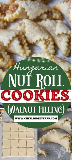 the ingredients for this recipe include cookies and walnut filling