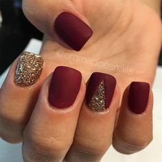 Red Nails Glitter, Stylish Eve, Nails Christmas, Burgundy Nails, Short Nail Designs, Prom Nails, Cute Nail Designs, Fall Nail Designs