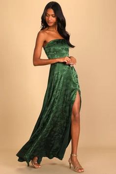 Dresses for Women | Best Women's Dresses Online - Lulus Semi Formal Wedding Attire, Green Wedding Guest Dresses, Shoot Moodboard, Pond Wedding, Formal Wedding Attire, Green Formal Dresses, Formal Wedding Guest Dress, Gorgeous Birthday, Long Green Dress