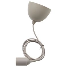 a white lamp with a cord attached to it