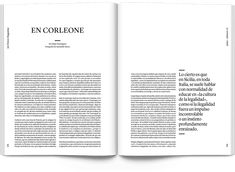 an open book with black and white text on the page, which is in spanish