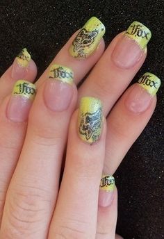 Fox Racing nails Country Girl Nails, Brand Nails, Fox Brand, Coffin Nails Ombre, Feather Nails