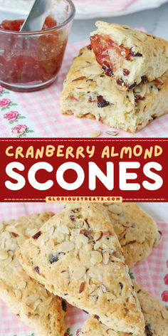 Take your Mother's Day brunch ideas to the next level with these easy cranberry almond scones! These best scones make the most moist and flavorful classic scones. Feel free to adjust the mix-ins according to your preferences. Delicious! Cranberry Scone, Classic Scones, Classic Scones Recipe, Almond Scones, Best Scones, Mini Scones, Great Dinner Recipes, Cranberry Almond, Simple Dessert