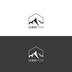 the logo for ledge tech, which is designed to look like mountains with snow capped peaks